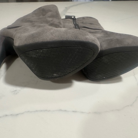 Jessica Simpson Grey Suede Ankle Bootie - Picture 2 of 7